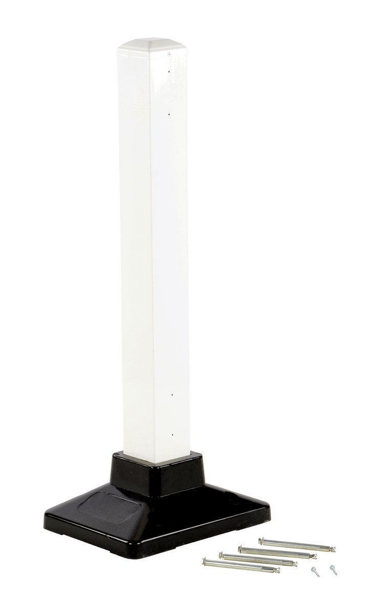 Vestil Steel Semi-Permanent Barrier Post - White
