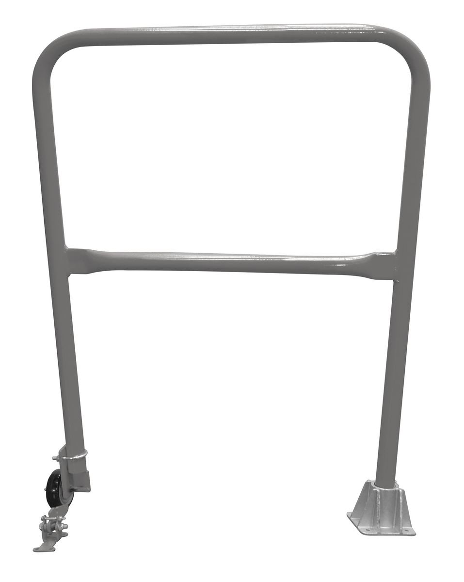 Vestil Steel Dock Safety Swing Gate - 3 Ft. Length - Gray Semi Gloss