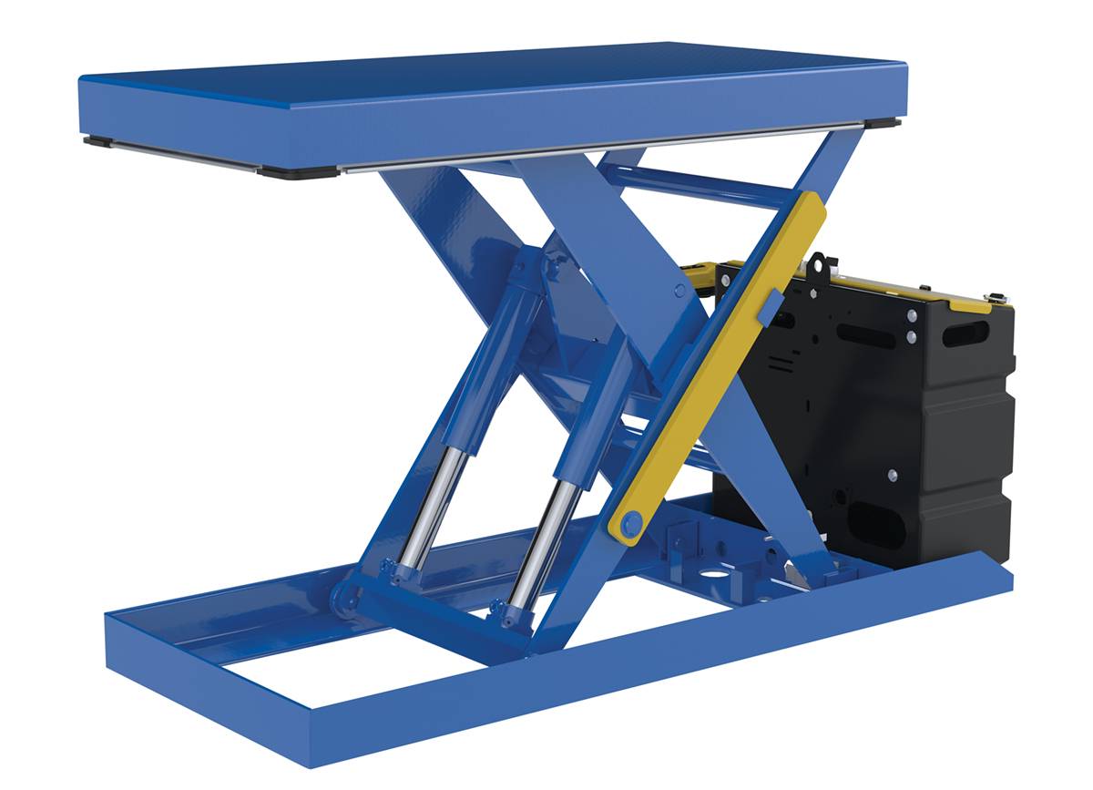 Vestil Steel Scissor Lift Table AC Power - 51-1/2 In. x 20-1/2 In. x 32 In. 2,000 lb - Blue