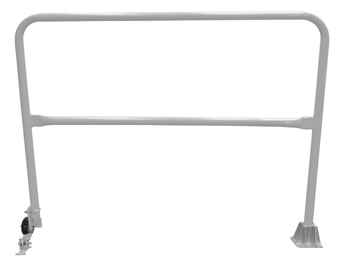 Vestil Steel Dock Safety Swing Gate - 5 Ft. Length - Silver