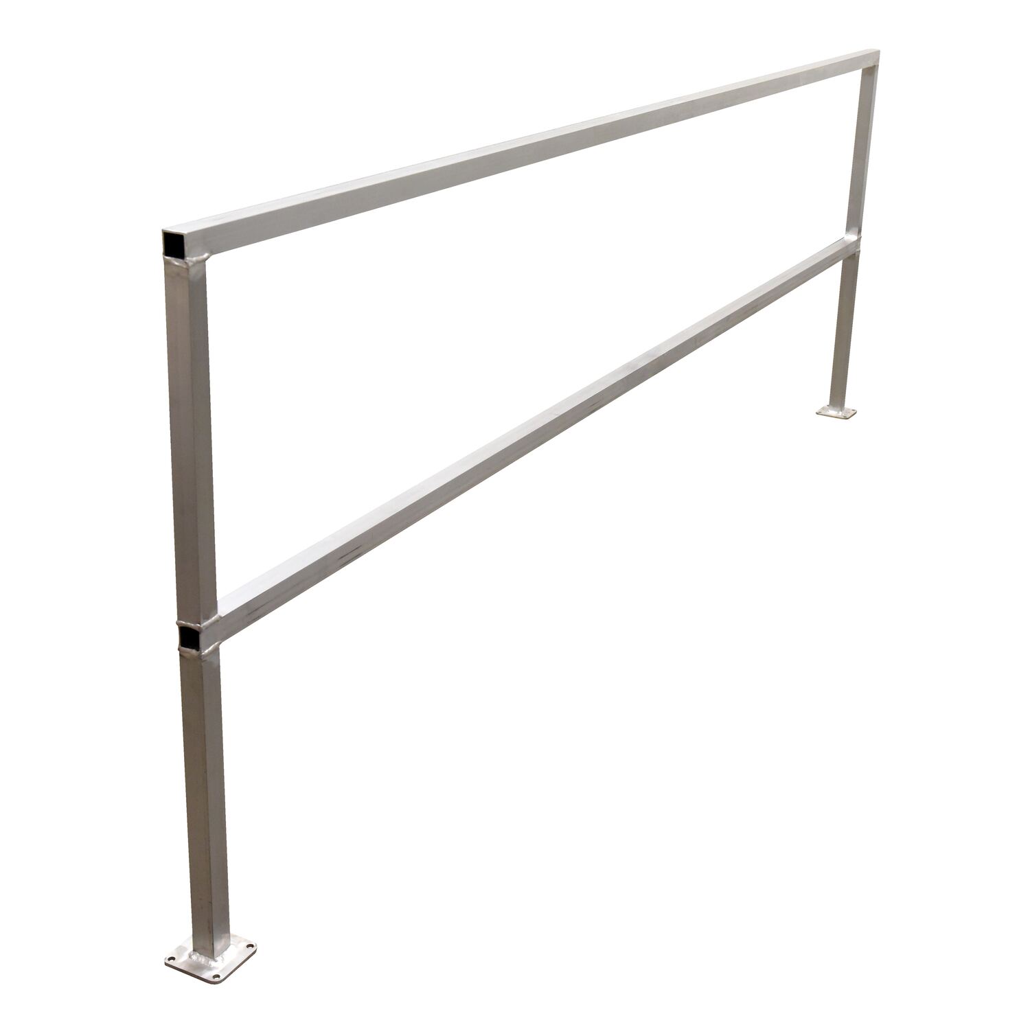 Vestil Aluminum Safety Handrail - 122-1/2 In. x 4 In. x 42 In. - Silver