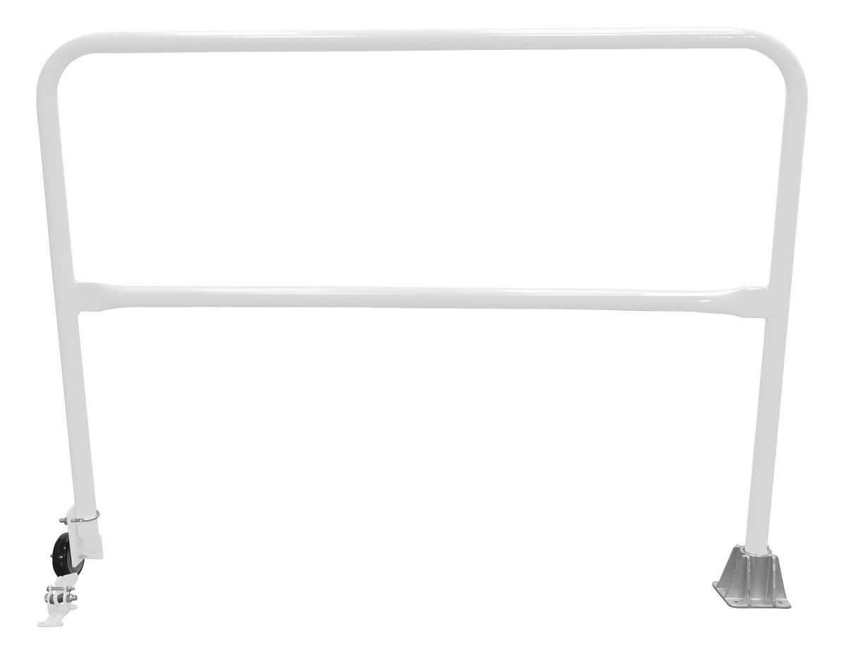 Vestil Steel Dock Safety Swing Gate - 5 Ft. Length - White