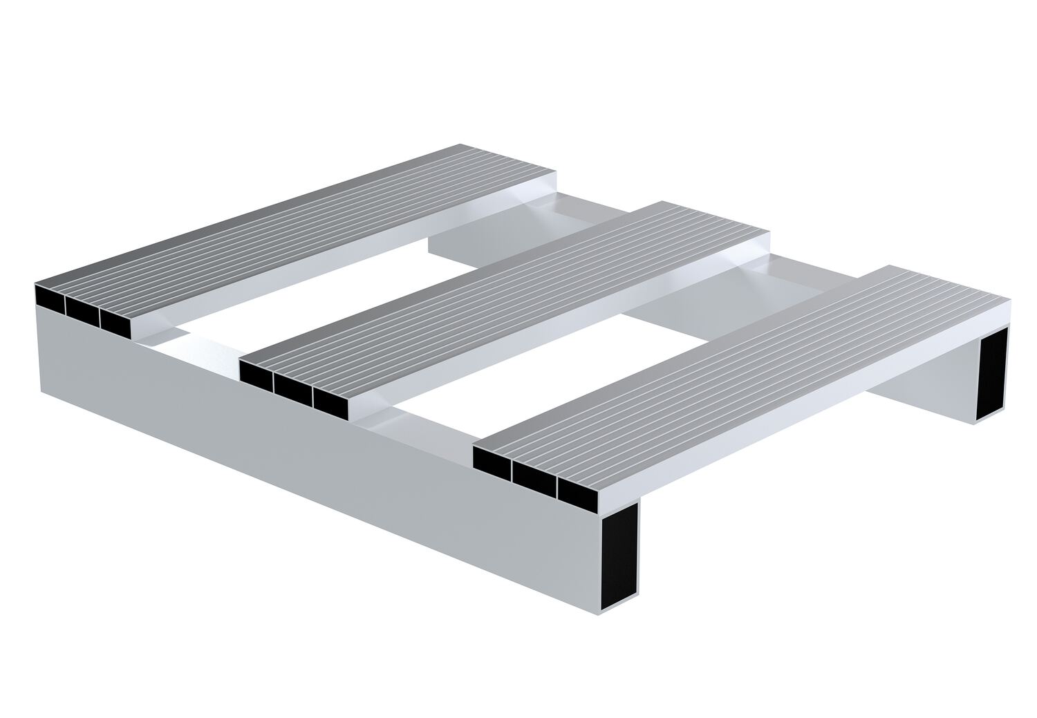 Vestil Aluminum Half Skid 19-7/8 In x - 24 In 4,000 lb - Silver
