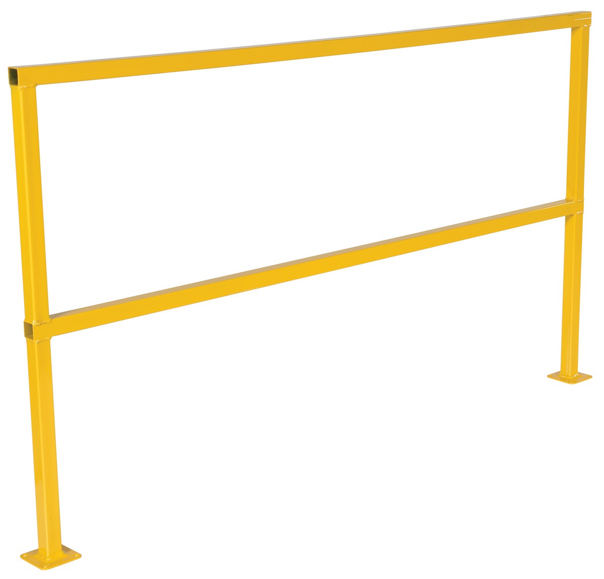 Vestil Steel Square Safety Handrail - 74-1/2 In. x 4 In. x 42 In. - Yellow