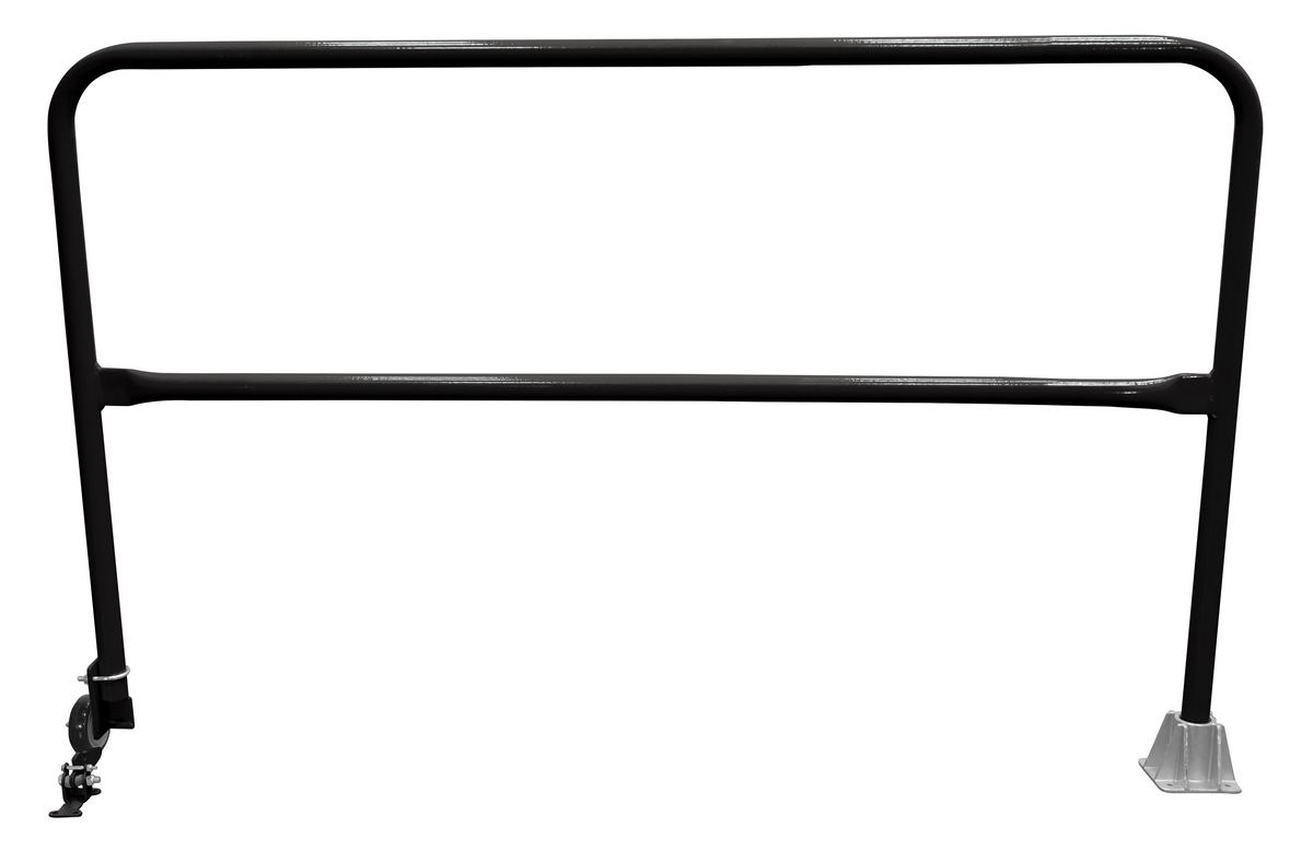 Vestil Steel Dock Safety Swing Gate - 6 Ft. Length - Black