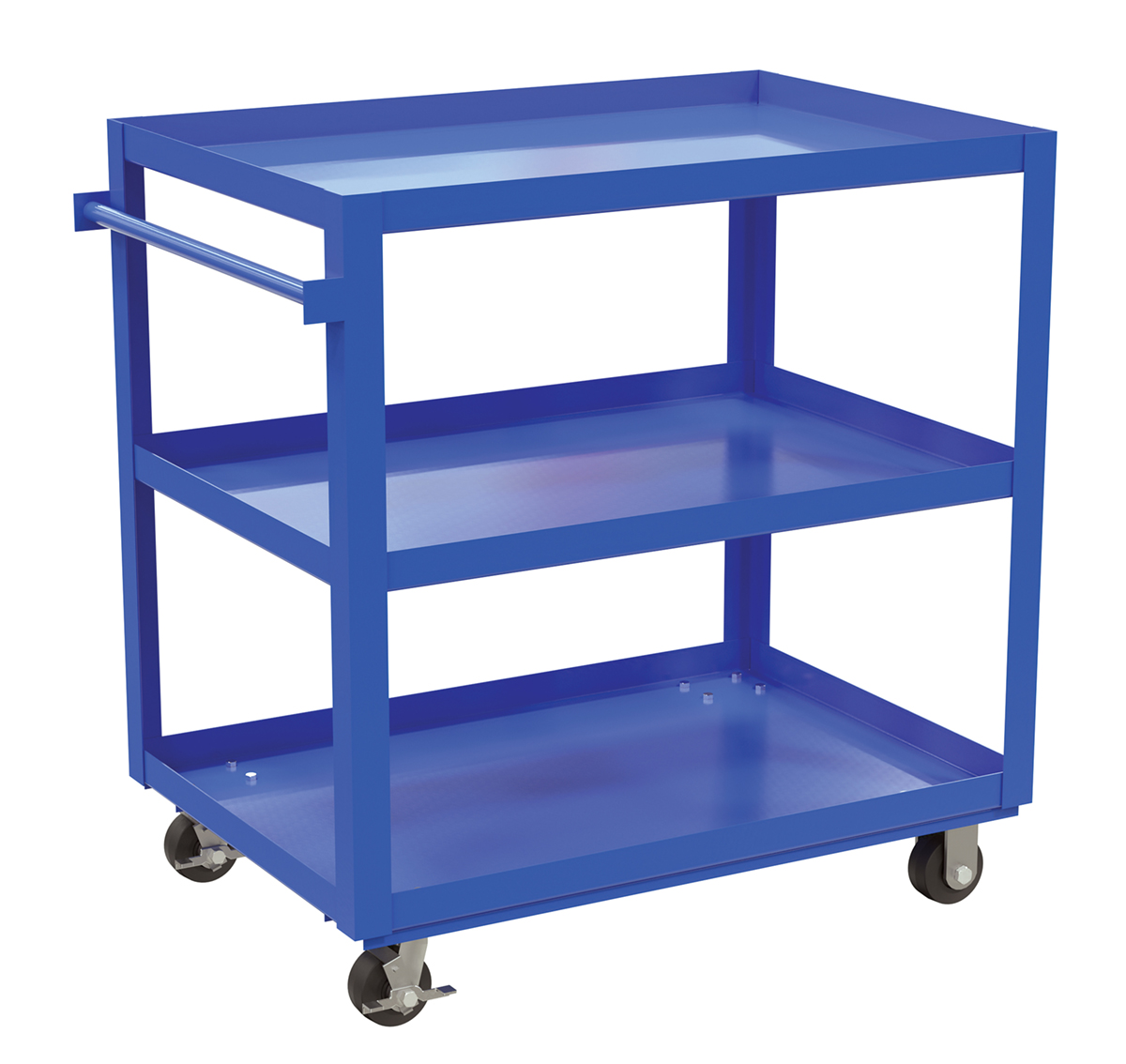Vestil Steel Service Cart with - 3 Shelves 42-1/4 In. x 27-7/8 In. x 41-3/4 In. 1,000 lb - Blue