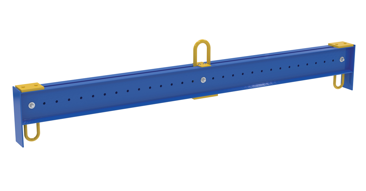Vestil Steel Adjustable Spreader Beam - 128-1/2 In Length 10,000 lb - Blue