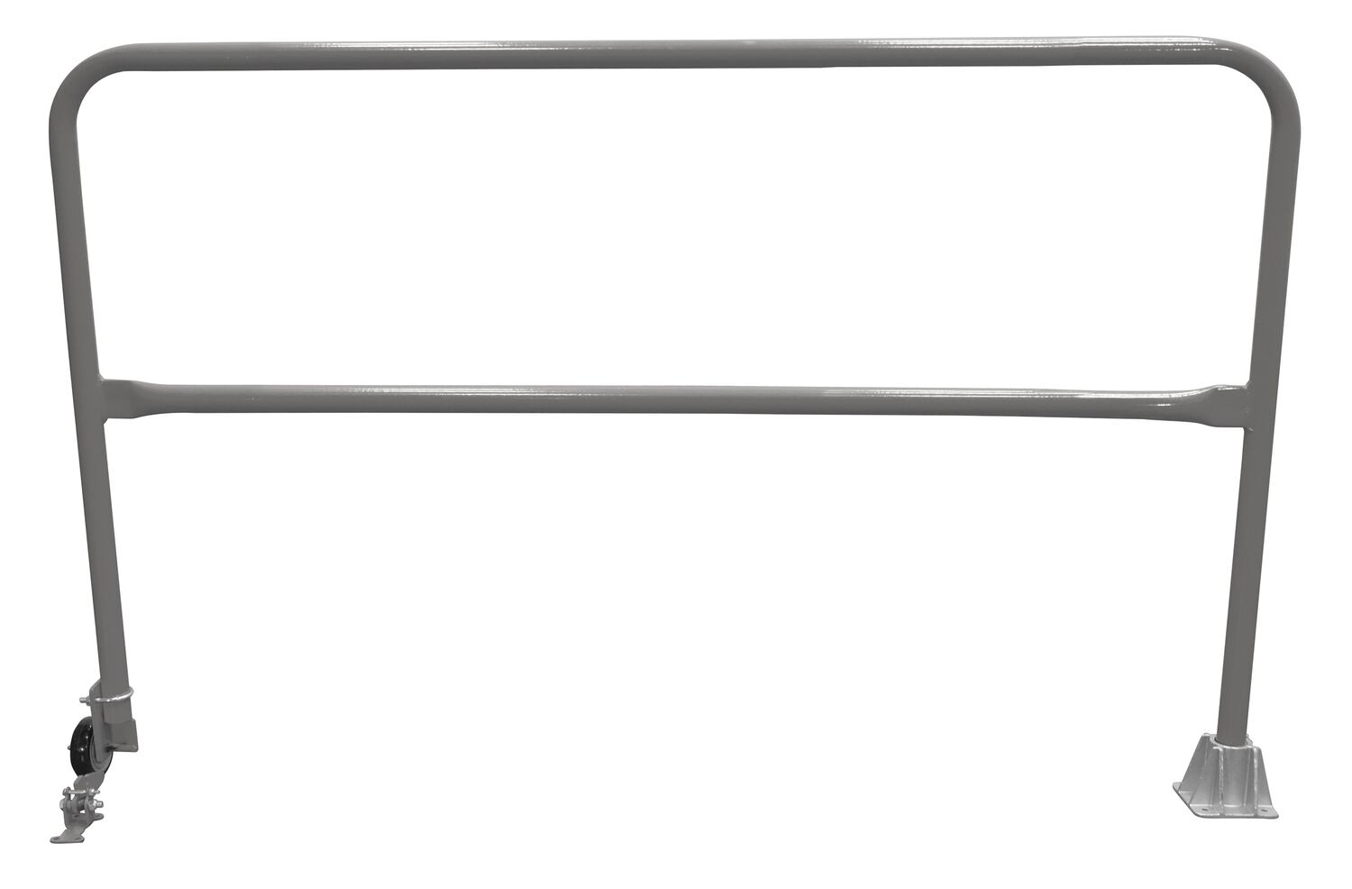 Vestil Steel Dock Safety Swing Gate - 6 Ft. Length - Gray Semi Gloss