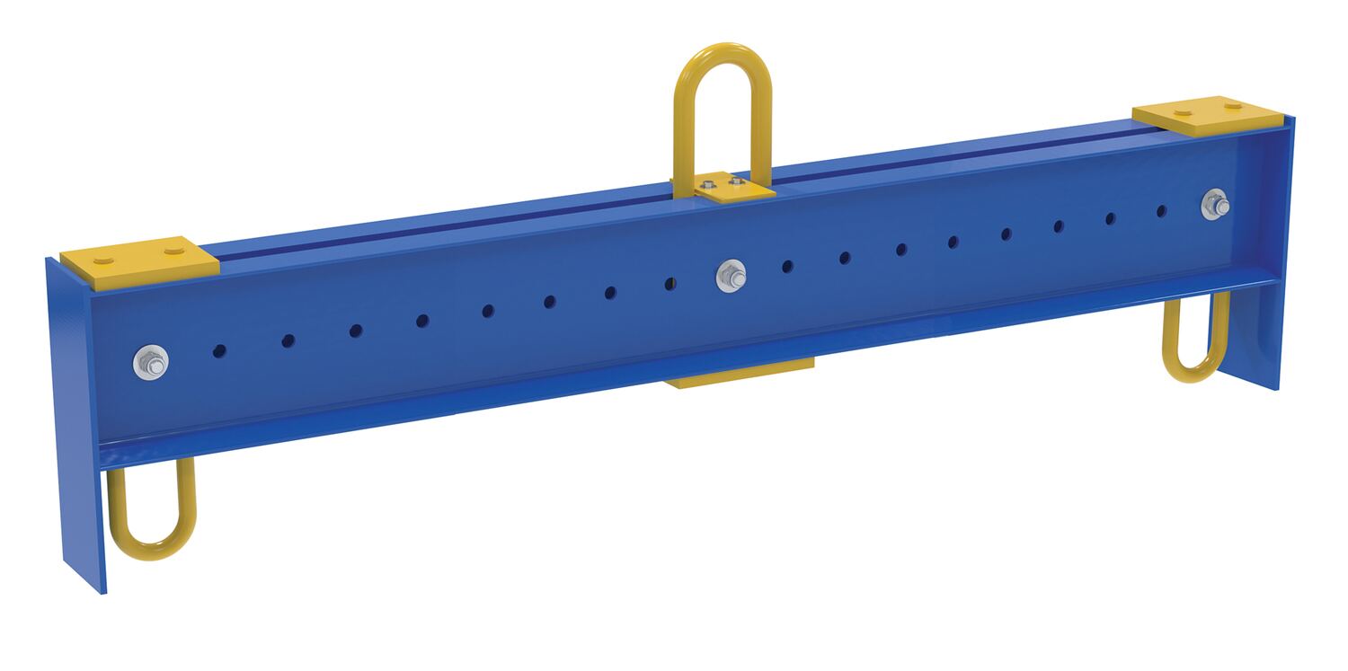 Vestil Steel Adjustable Spreader Beam 6 Ft Maximum Spread - 10,000 lb - Blue