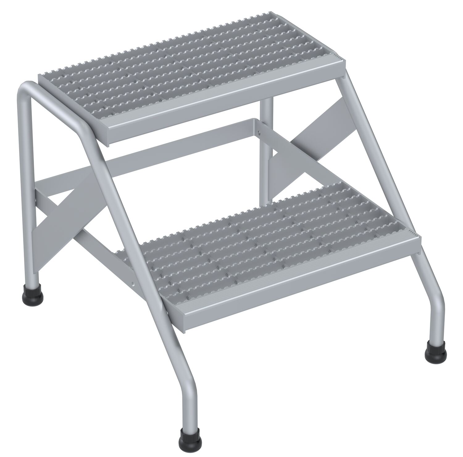 Vestil Aluminum - 2 Step Stand 500 lb - Silver