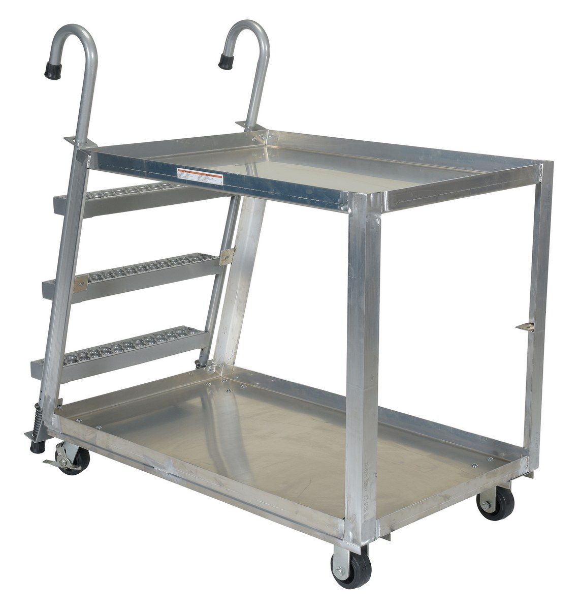 Vestil Aluminum Stock Picker with Steel Ladder - 44 In. x 27-7/8 In. x 50-3/16 In. 660 lb