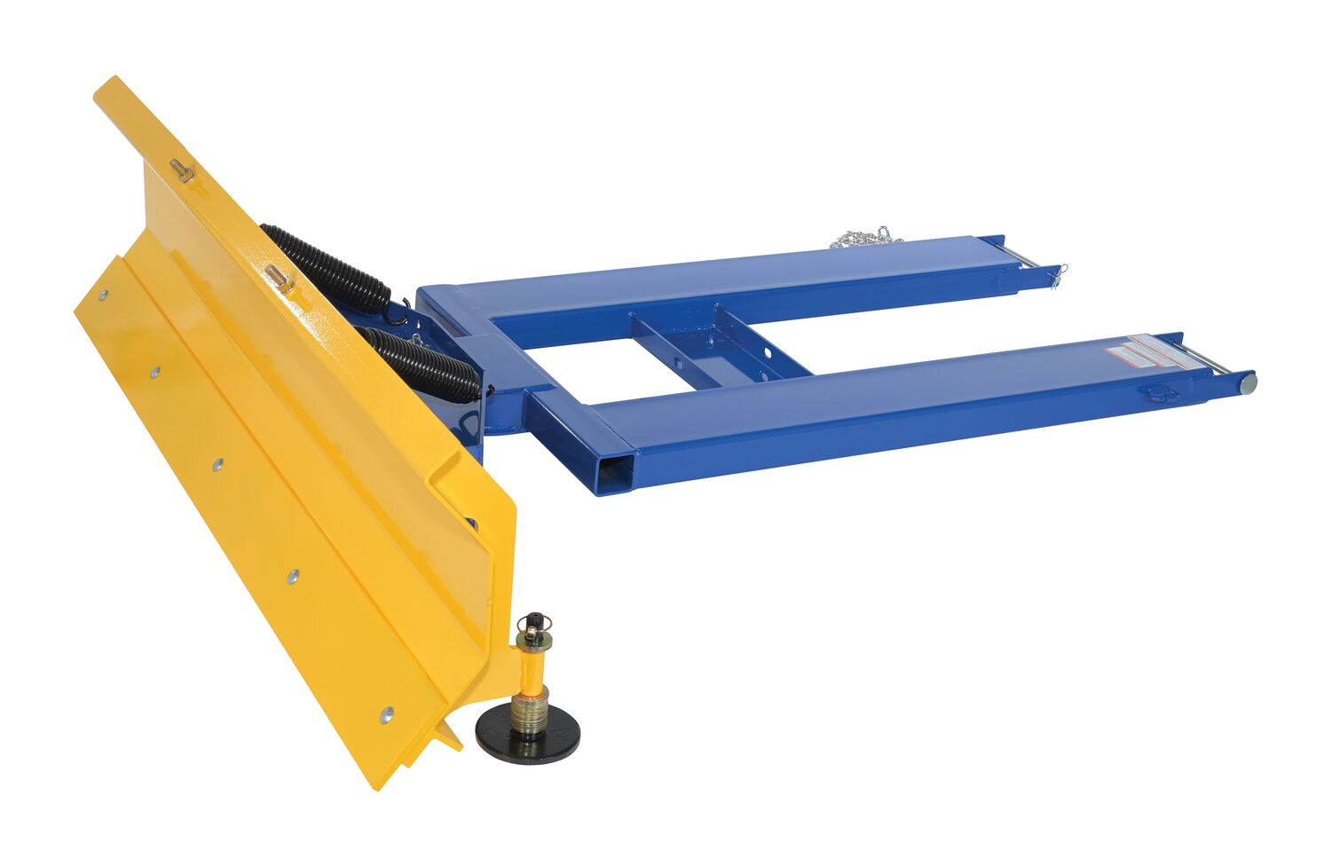 Vestil Steel Fork Mount Snow Plow - 72 In. Blade - Blue/Yellow