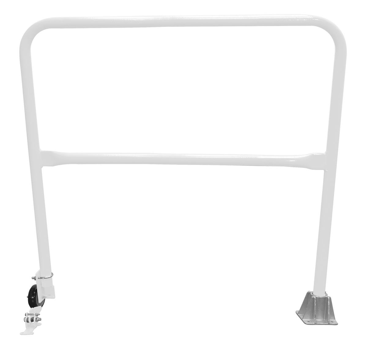 Vestil Steel Dock Safety Swing Gate - 4 Ft. Length - White