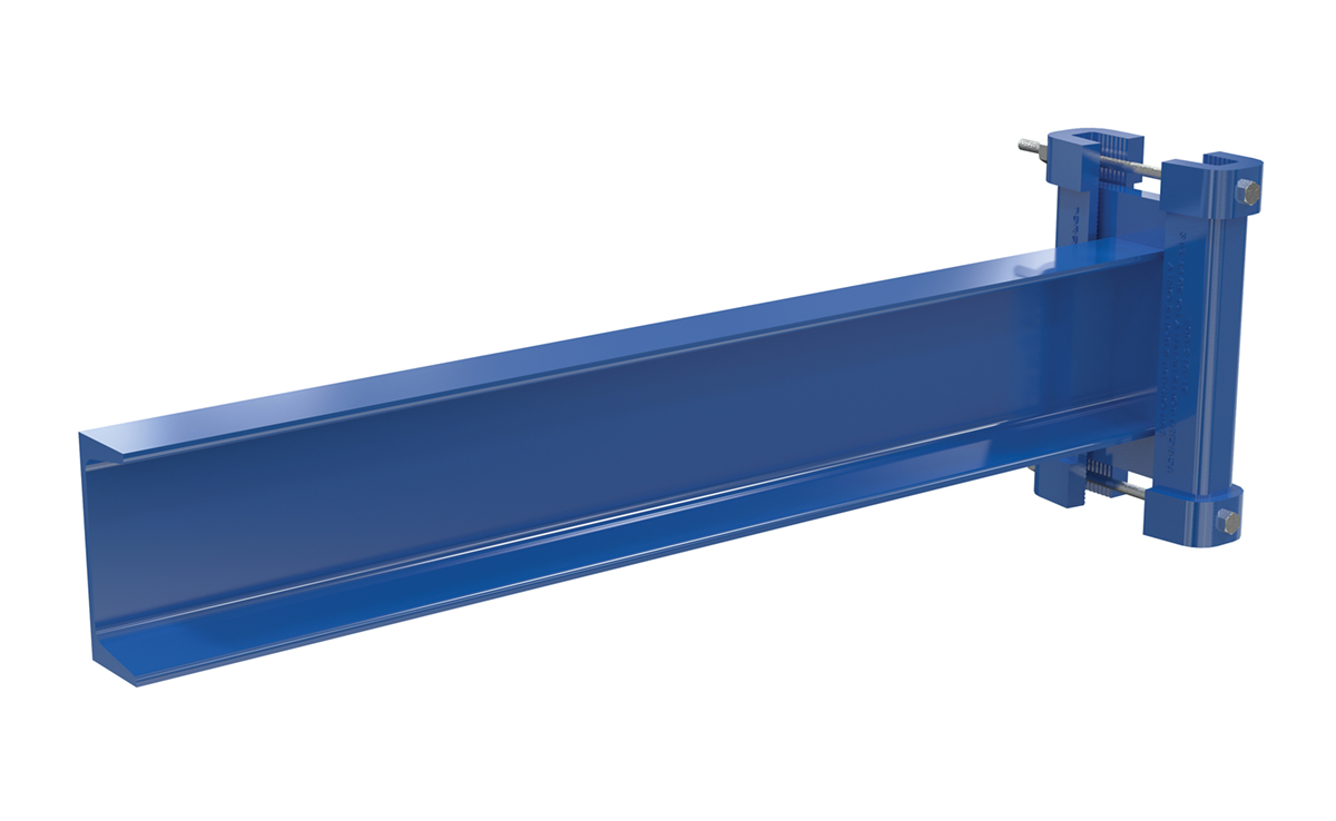 Vestil Steel Cantilever Straight Arm No Lip - 24 In. Length 2,000 lb - Blue