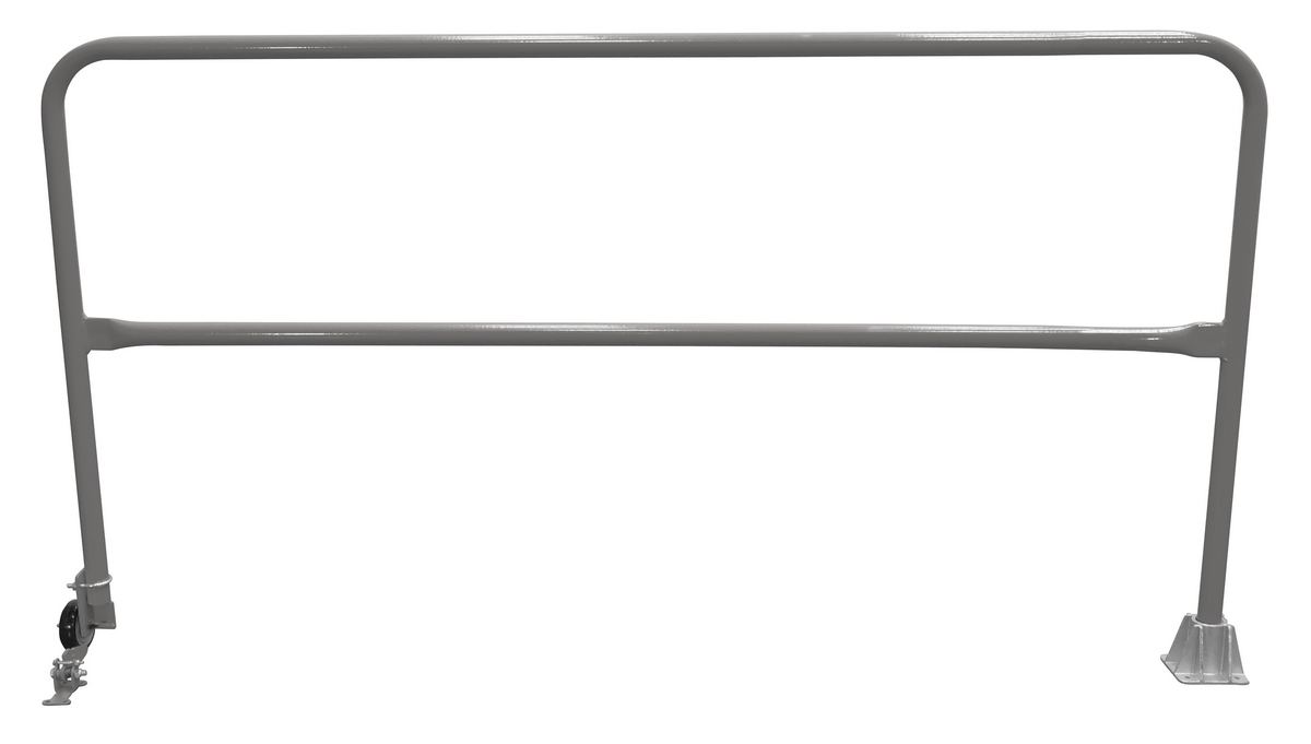 Vestil Steel Dock Safety Swing Gate - 7 Ft. Length - Gray Semi Gloss