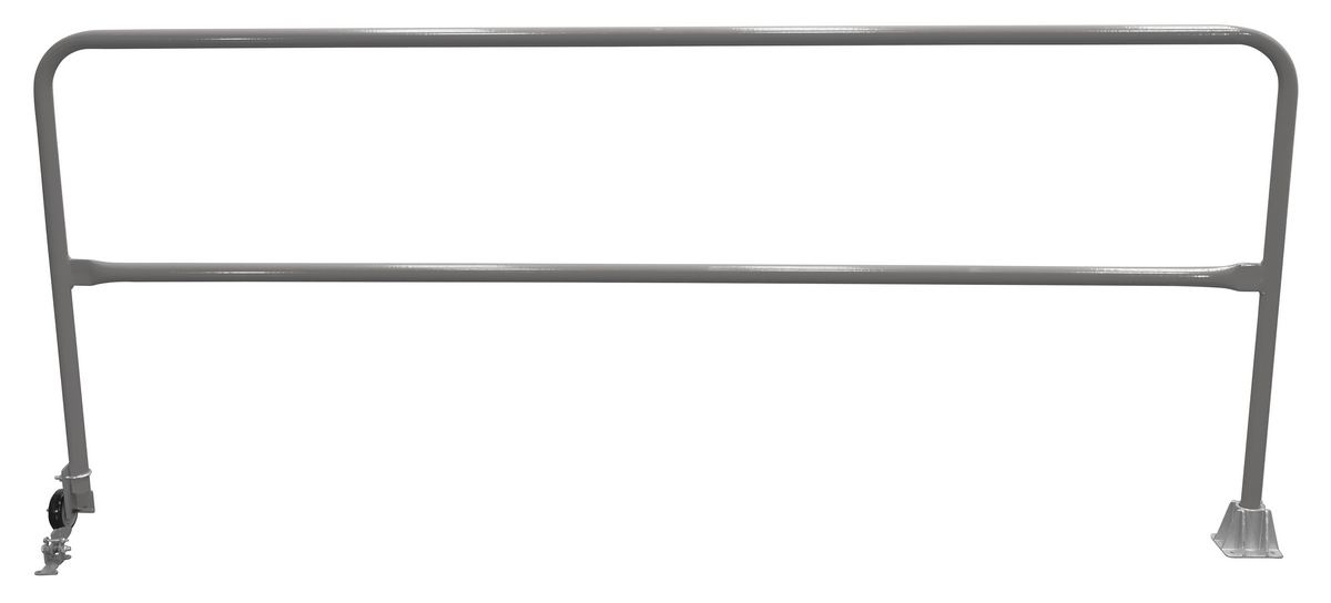 Vestil Steel Dock Safety Swing Gate - 9 Ft. Length - Gray Semi Gloss