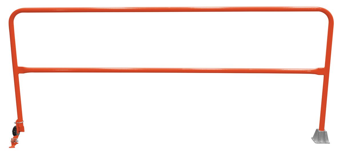 Vestil Steel Dock Safety Swing Gate - 9 Ft. Length - Orange