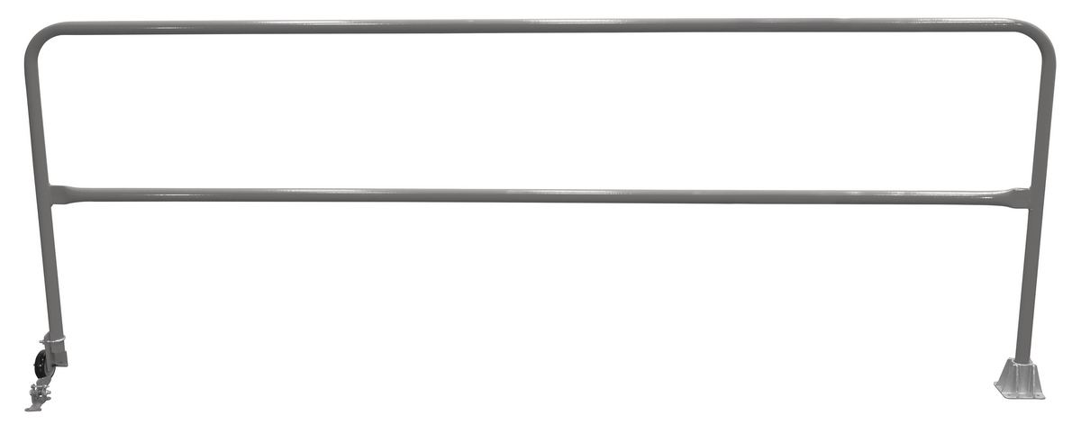 Vestil Steel Dock Safety Swing Gate - 10 Ft. Length - Gray Semi Gloss
