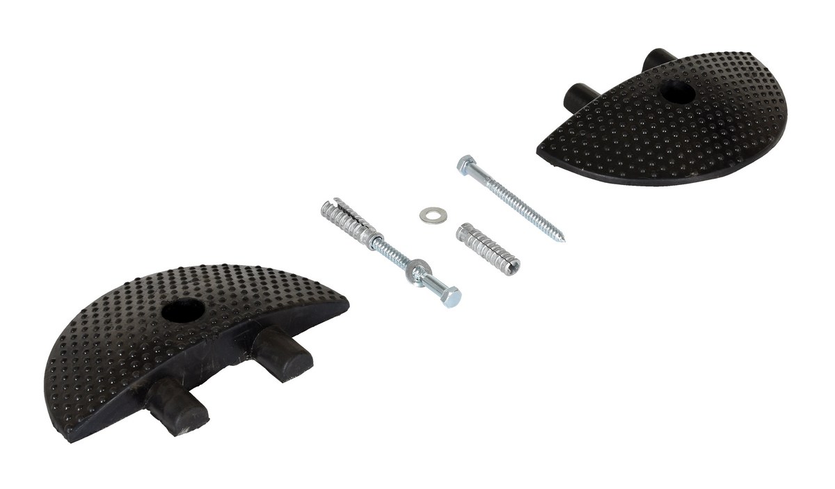 Vestil Rubber Heavy Duty Speed Bump Concrete End Caps - Black