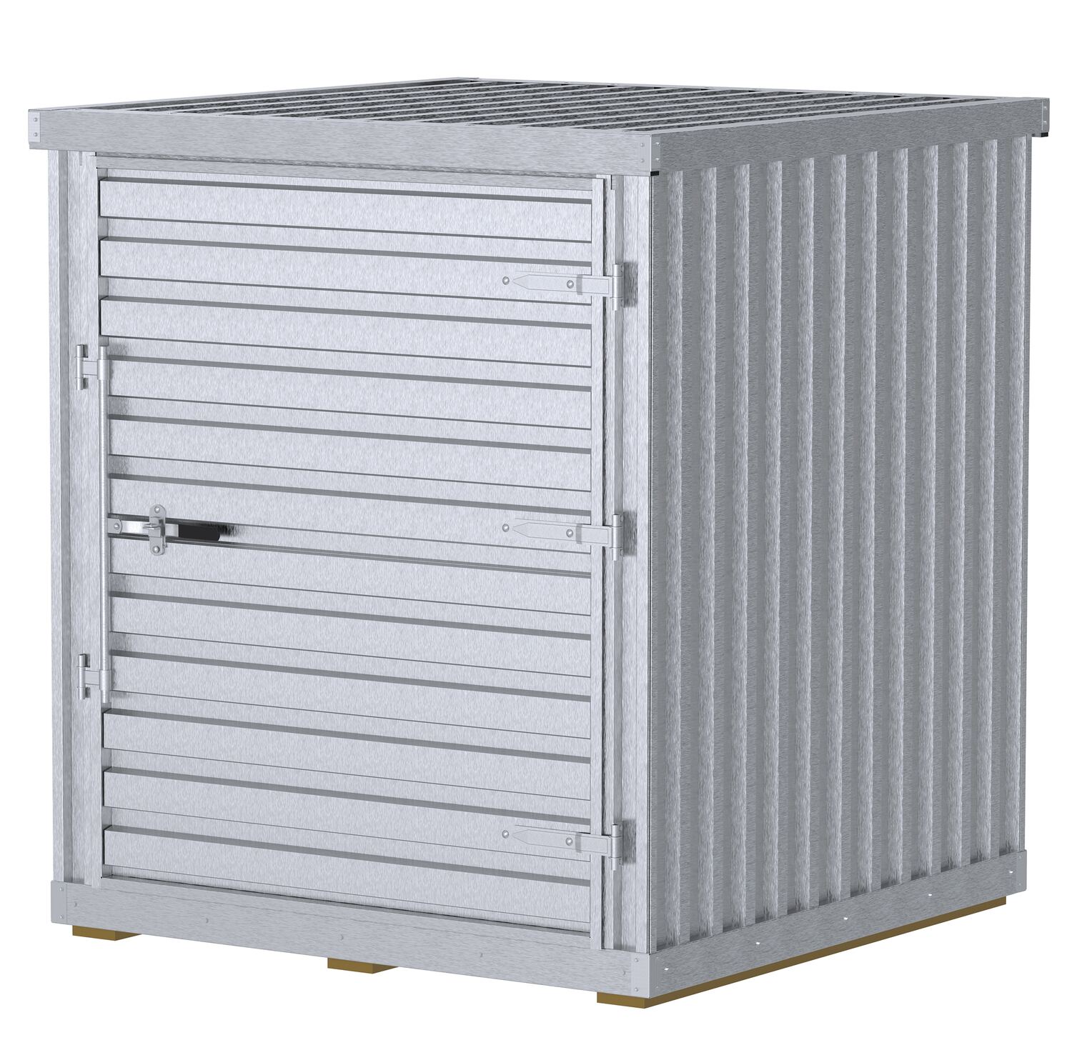 Vestil Galvanized Steel Storage Building - 6 Ft. x 6 Ft. - Silver