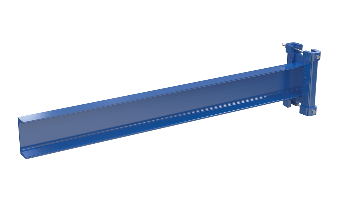 Vestil Steel Cantilever Straight Arm No Lip - 36 In. Length 1,200 lb - Blue
