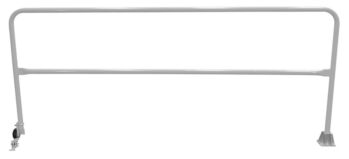 Vestil Steel Dock Safety Swing Gate - 9 Ft. Length - Silver
