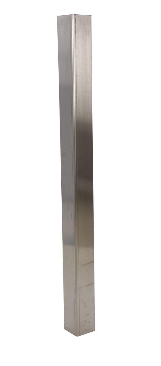 Vestil 304 Stainless Steel Square Corner Guard - 48 In. x 3-1/2 In. x 3-1/2 In. - Silver
