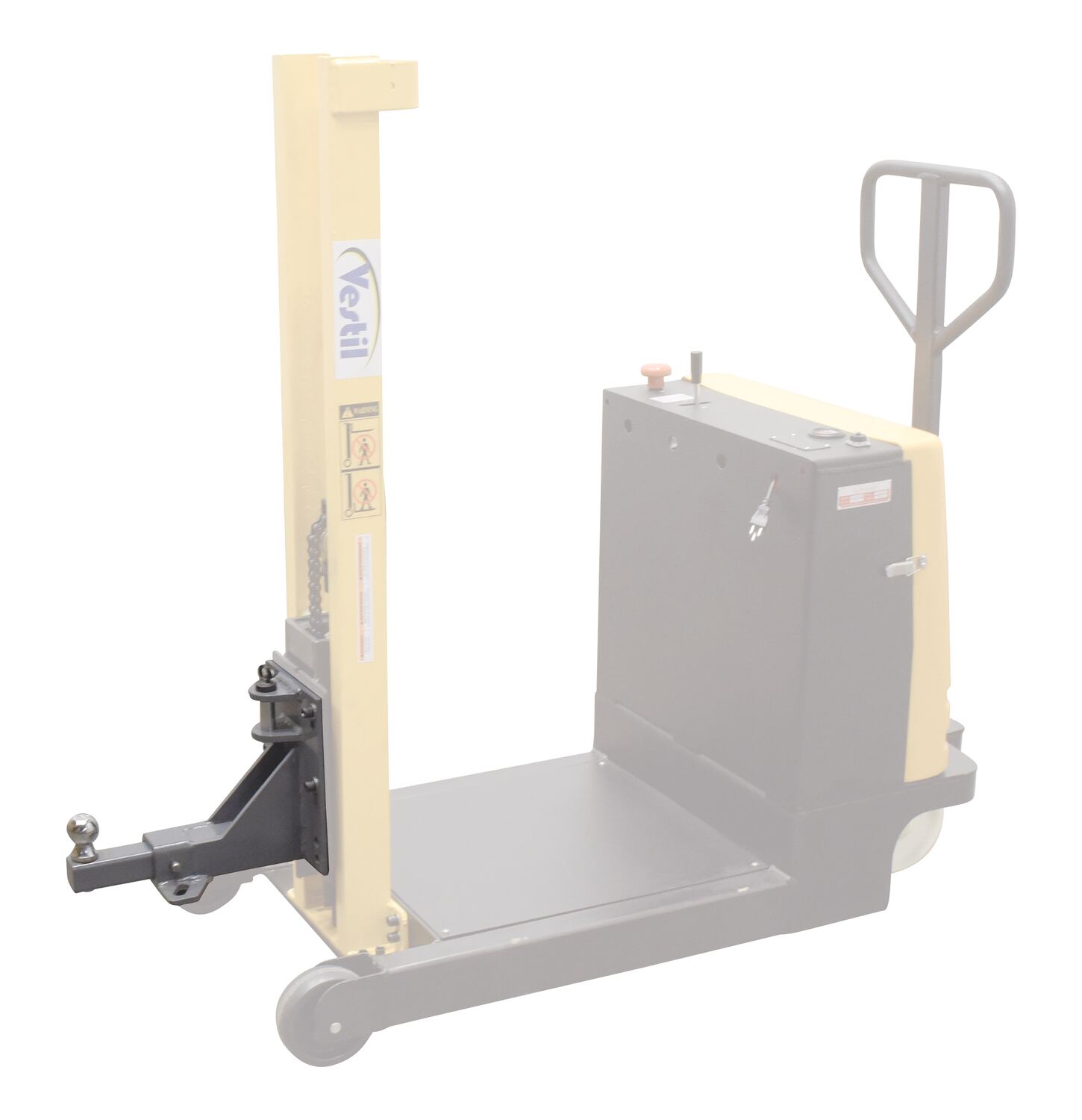 Vestil Steel Counter Balanced Power Lift Single Ball Hitch - 600 lb - Black