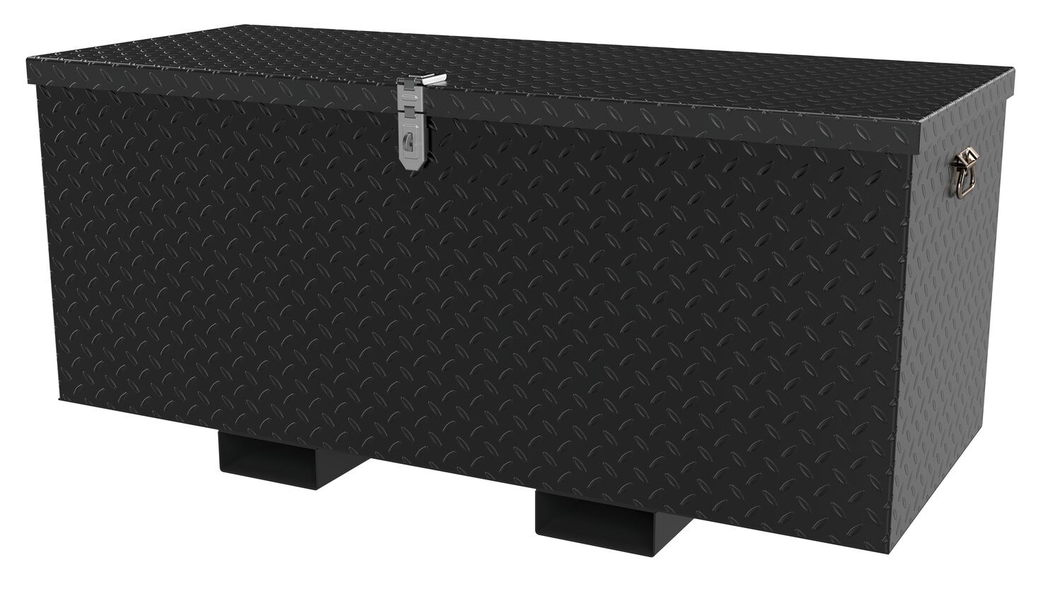 Vestil Steel Tread Plate Toolbox with Fork Pockets - 24 In. x 36 In. 3,000 lb - Black