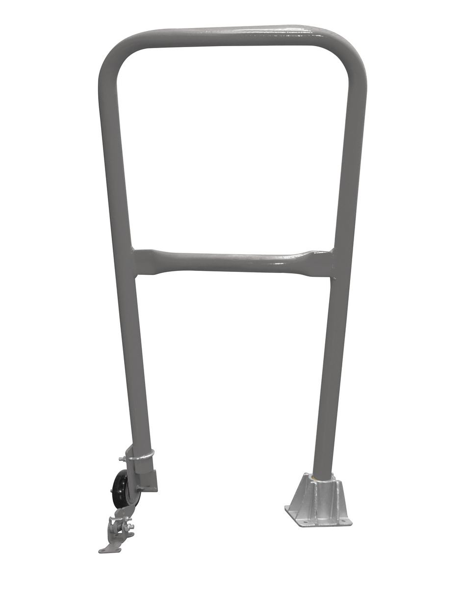Vestil Steel Dock Safety Swing Gate - 2 Ft. Length - Gray Semi Gloss