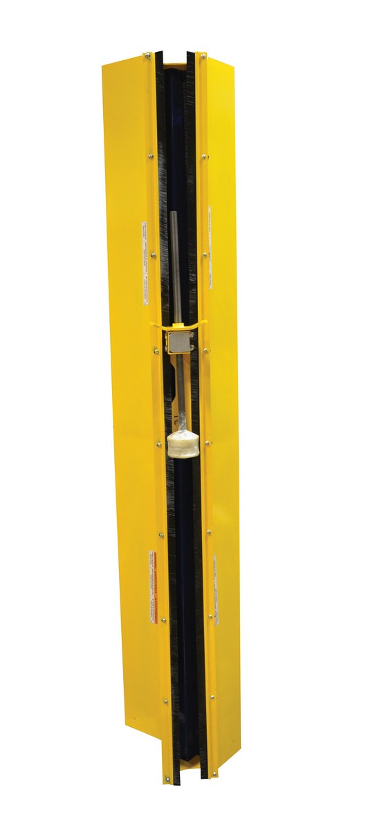 Vestil Steel Stretch Wrap Power Mast Chain Guard - Yellow