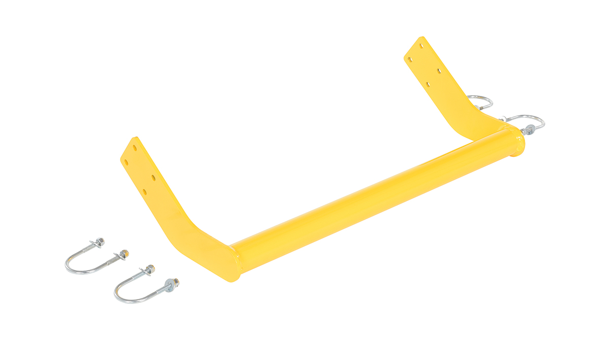 Vestil Steel Retro Fit Back Rail Kit For - 2 Step Poly Step Stool - Yellow