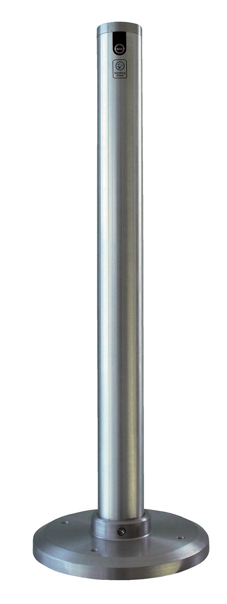 Vestil Aluminum Smokers Bollard - 35 In. Height Floor Mount - Silver