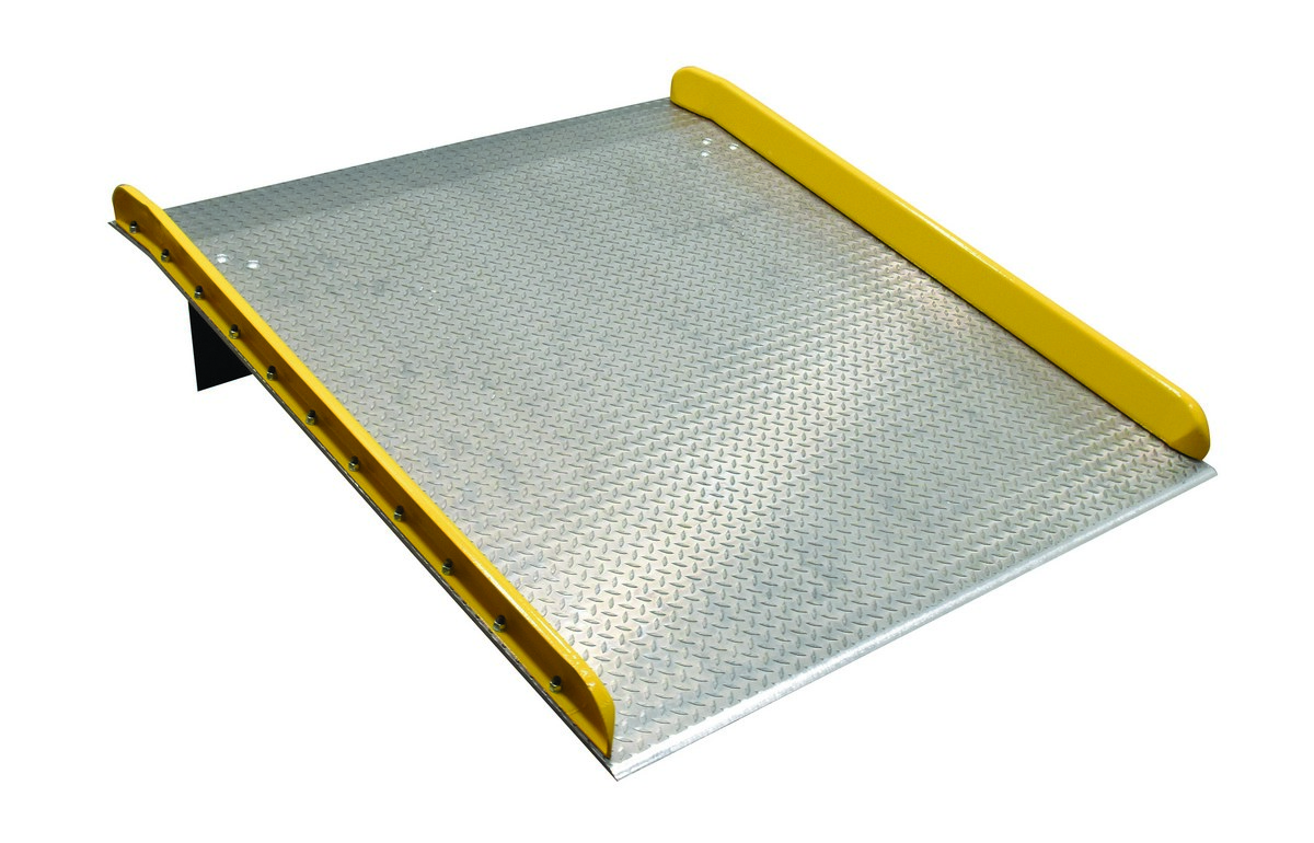 Vestil Aluminum Dock Board Steel Curb - 60 In. x 72 In. 15,000 lb - Silver