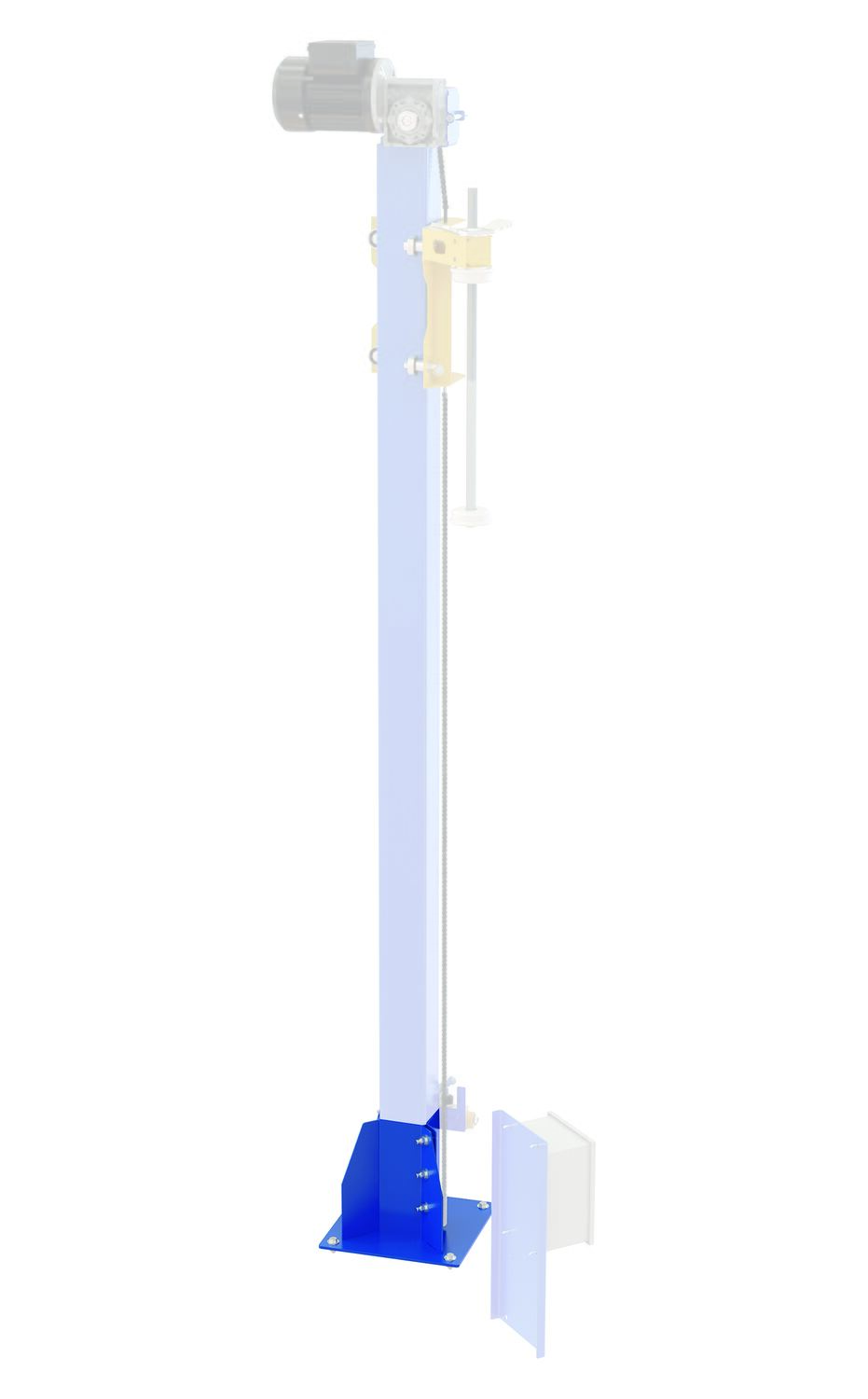 Vestil Steel Floor Mounting Mast Bracket For Use With SWA Models