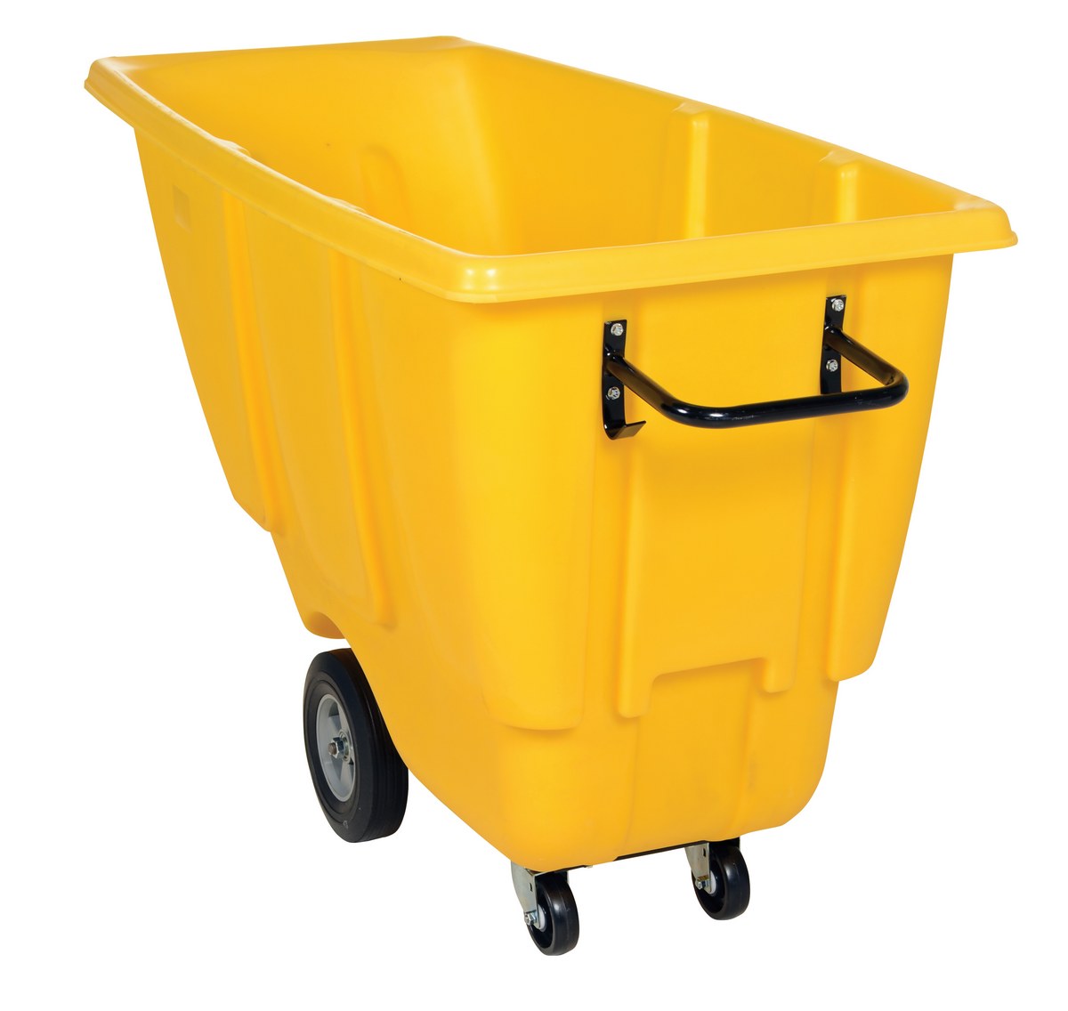 Vestil Plastic Light Duty Tilt Truck - 1/2 Cubic Yard 450 lb - Yellow