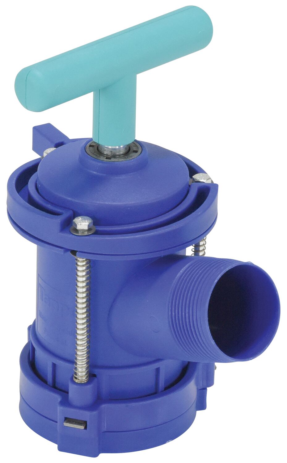 Vestil Fiberglass Reinforced Polypropylene Horizontal Drum Tap with - 2 In. Bung Size - Blue