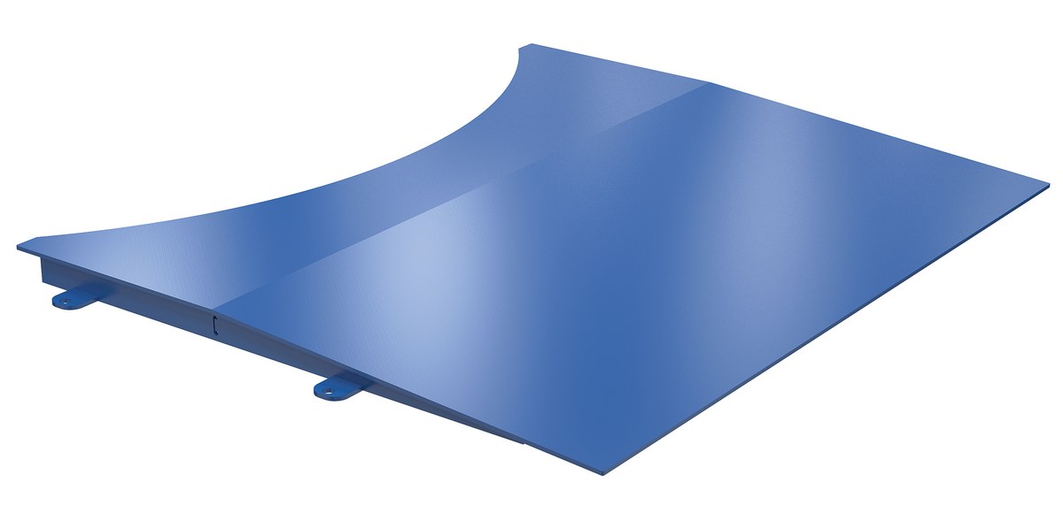 Vestil Steel Approach Ramp - 48 In. x 48 In. 4,000 lb Blue For Use With Model SWA-70