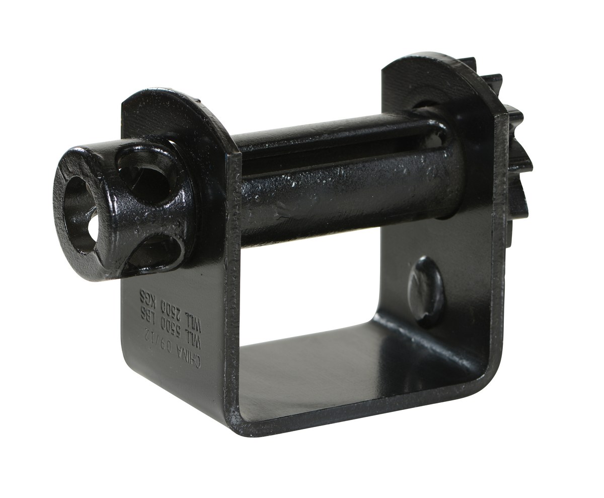 Vestil Steel Weld On Truck Mounted Strap Winch - Black