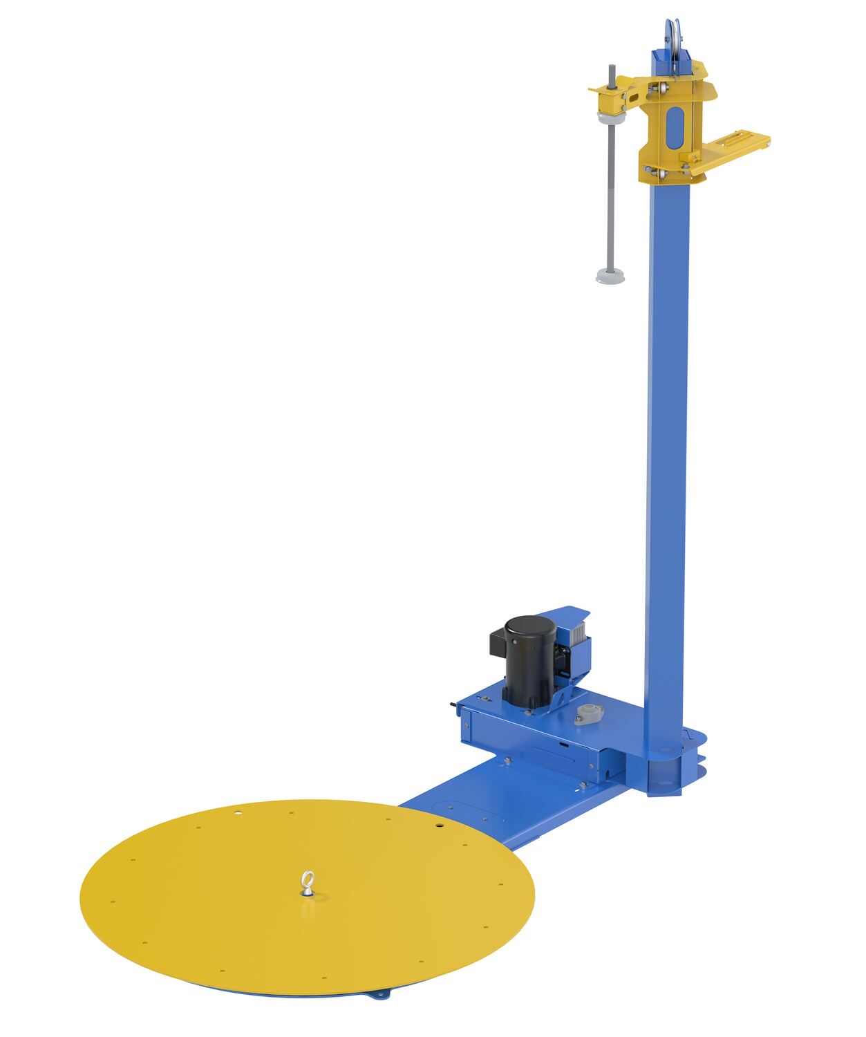 Vestil Steel Semi-Automatic Stretch Wrap Machine - 50 In. Turntable Diameter 4,000 lb Blue / - Yellow