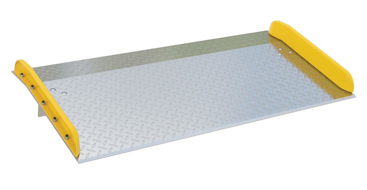 Vestil Aluminum Dock Board Steel Curb - 72 In. x 36 In. 20,000 lb - Silver