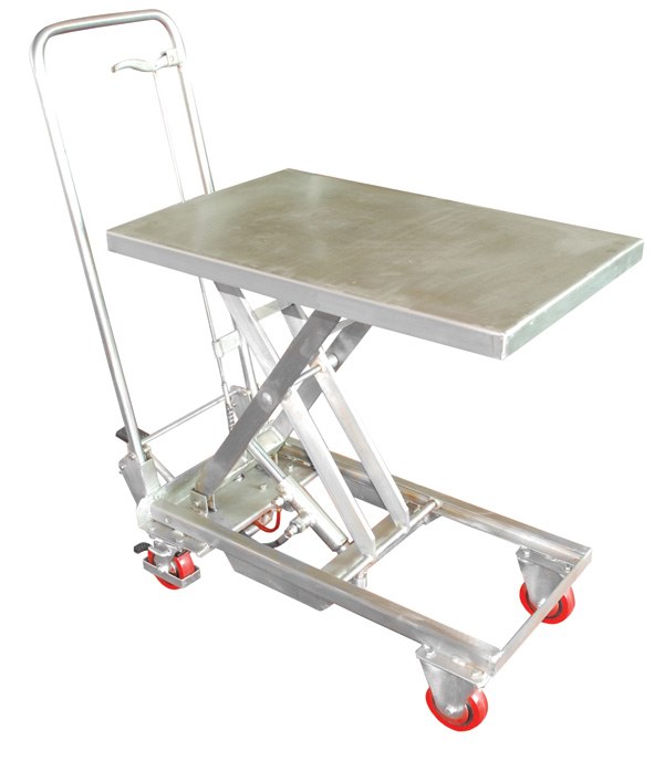 Vestil 304 Stainless Steel Scissor Cart - 200 lb - Silver
