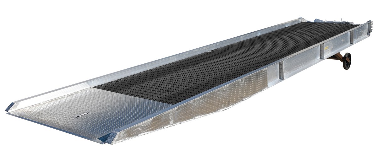 Vestil Aluminum/Steel Yard Ramp Grating - 74 In. x 30 Ft. 25,000 lb - Silver