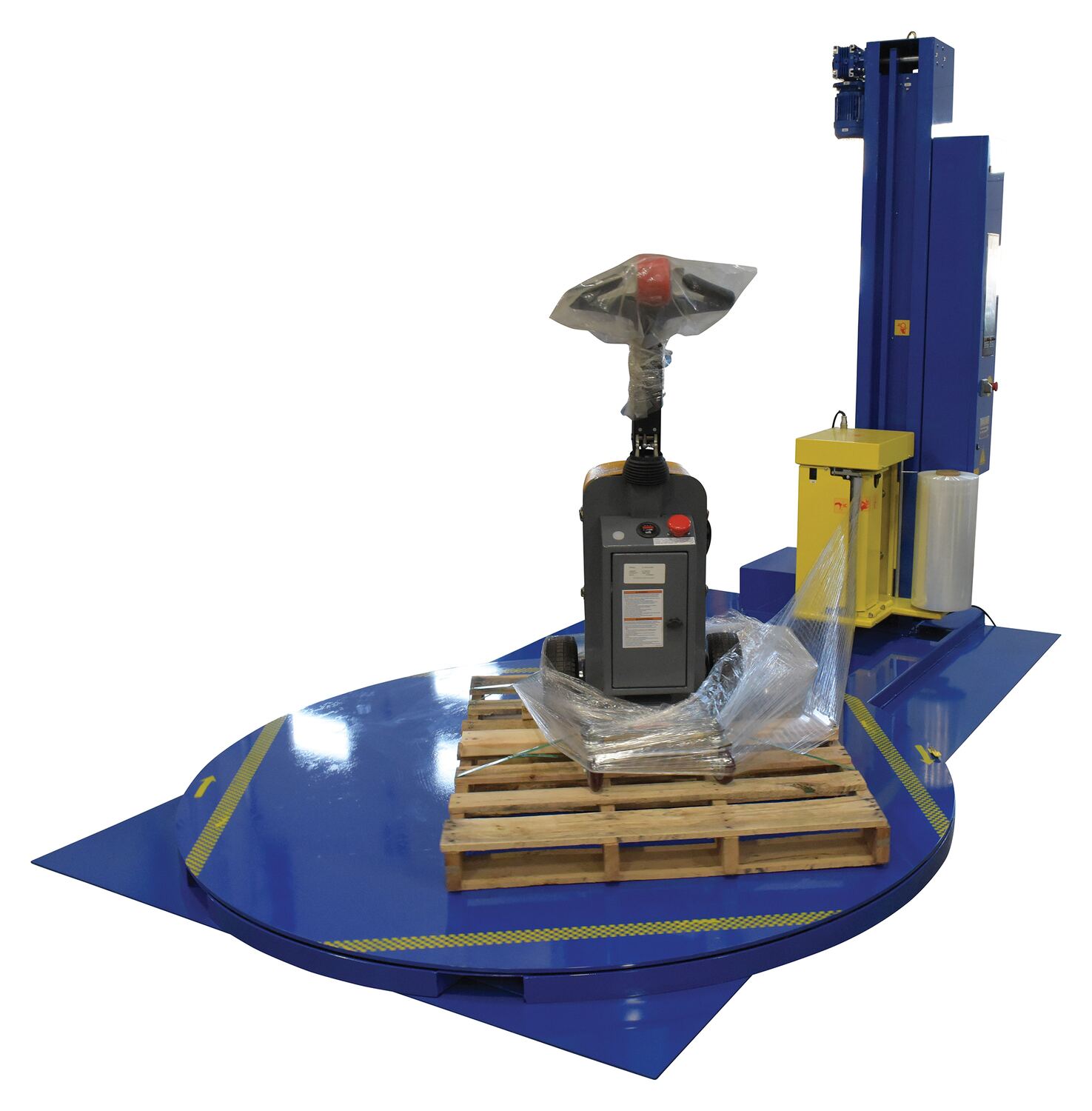 Vestil Steel Auto Wrap Stretch Wrap Machine - 78-3/4 In. Turntable Diameter 4,000 lb - Blue