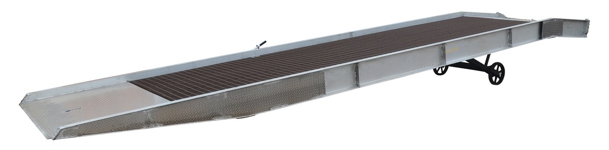 Vestil Aluminum/Steel Yard Ramp Grating - 74 In. x 36 Ft. 25,000 lb - Silver