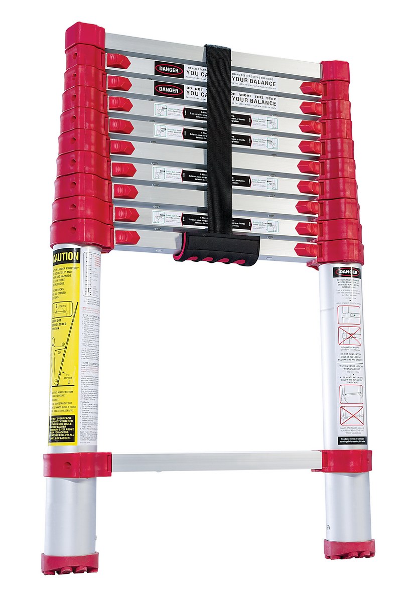 Vestil Aluminum Telescopic Ladder - 10 Ft. 250 lb - Silver