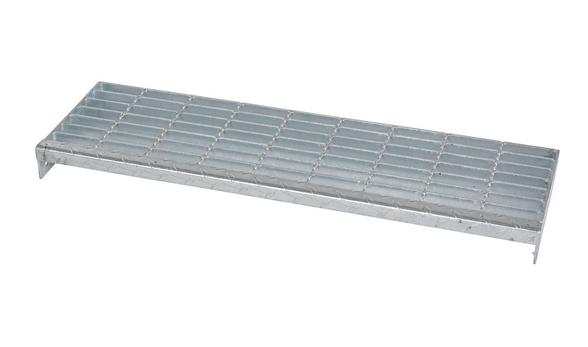 Vestil Galvanized Steel Step - 3 Ft. Wide 880 lb - Silver