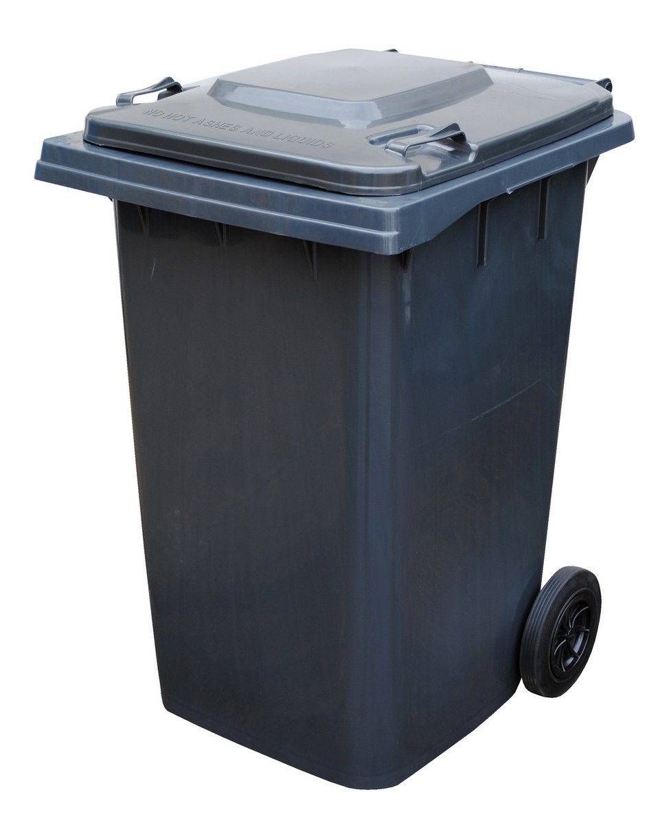 Vestil High Density Polyethylene - 95 Gallon Trash Can - Gray