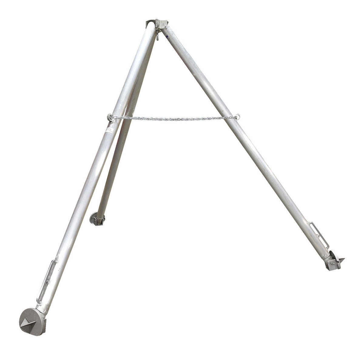 Vestil Aluminum Fixed Tripod Stand - 114-1/8 In. x 114-1/8 In. x 112 In. 1,000 lb - Silver
