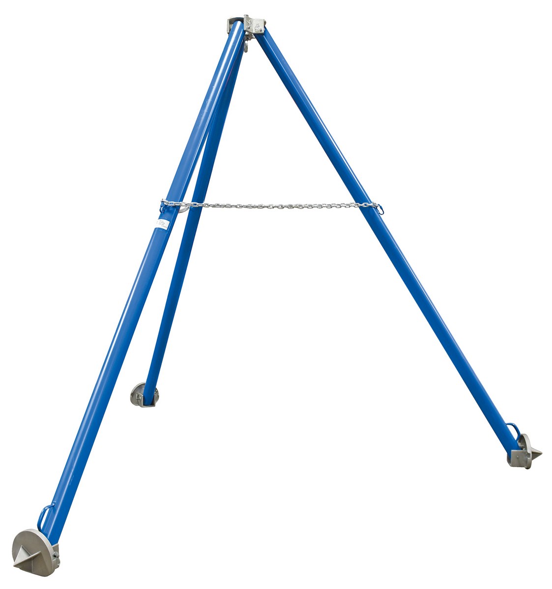 Vestil Steel Fixed Tripod Stand - 106-3/4 In. x 106-3/4 In. x 115-1/8 In. 2,000 lb - Blue